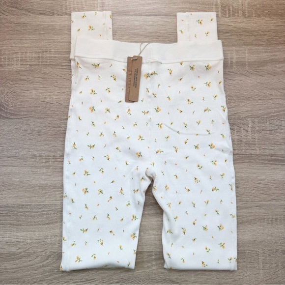 NWT SKIMS Cotton Rib Leggings Marigold Rosebud Floral Print XXS - Picture 4 of 9